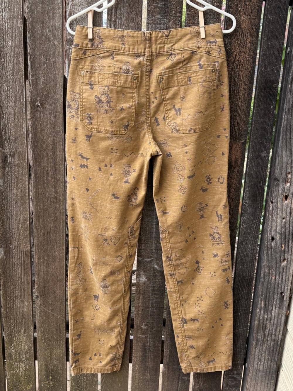 Pilcro The Wanderer Utility Trouser In Ochre Print Sz 26 - Picture 9 of 16